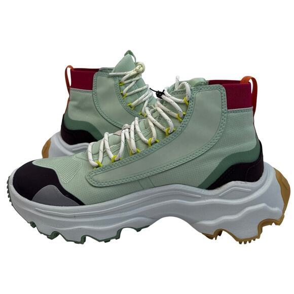 Sorel Sneaker Boot Kinetic Breakthru Venture Mid Womens 9 WP Cinder Sea Sprite - Picture 2 of 11